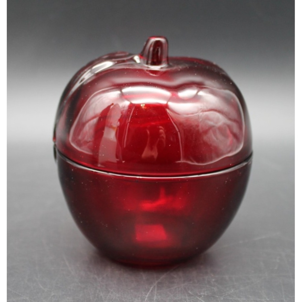 Partylite Natures Bounty Ruby Red Apple Glass Tea Light Votive Candle Holder NIB - Picture 2 of 15